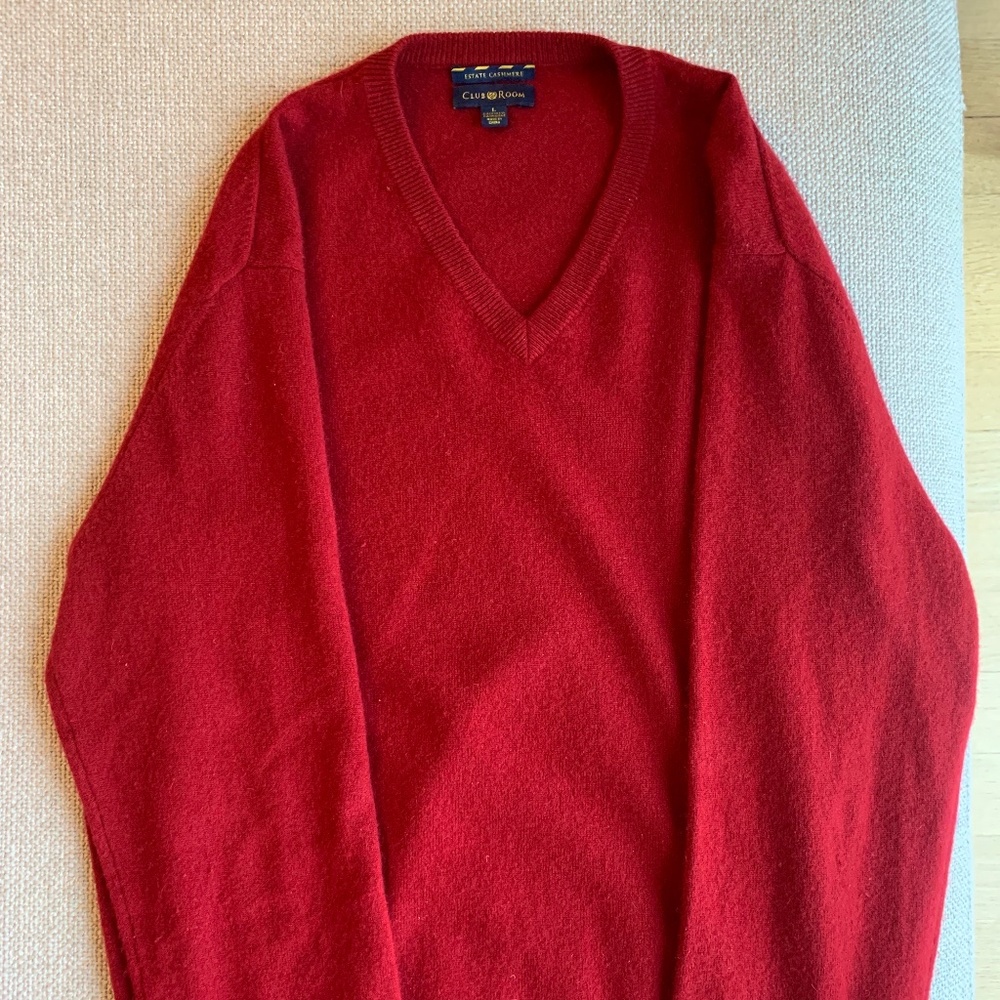 Club Room Estate Cashmere 100% Cashmere Men's Sweater, Large
